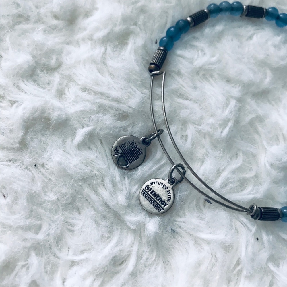 Alex and ani blue and silver beaded bracelet - Picture 3 of 4